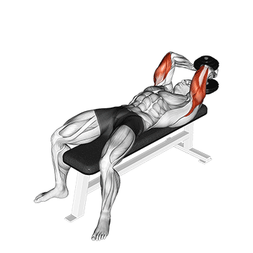 Extension triceps allongée à un bras avec haltère